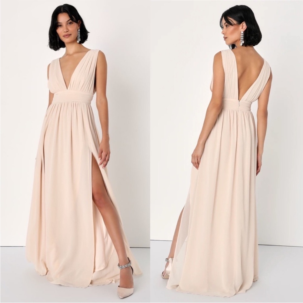 NWT Lulu's Heavenly Hues V-Neck Maxi Dress
